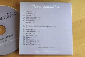 Album Notes Sensibles Jean-Louis ORENGIA - PIANO